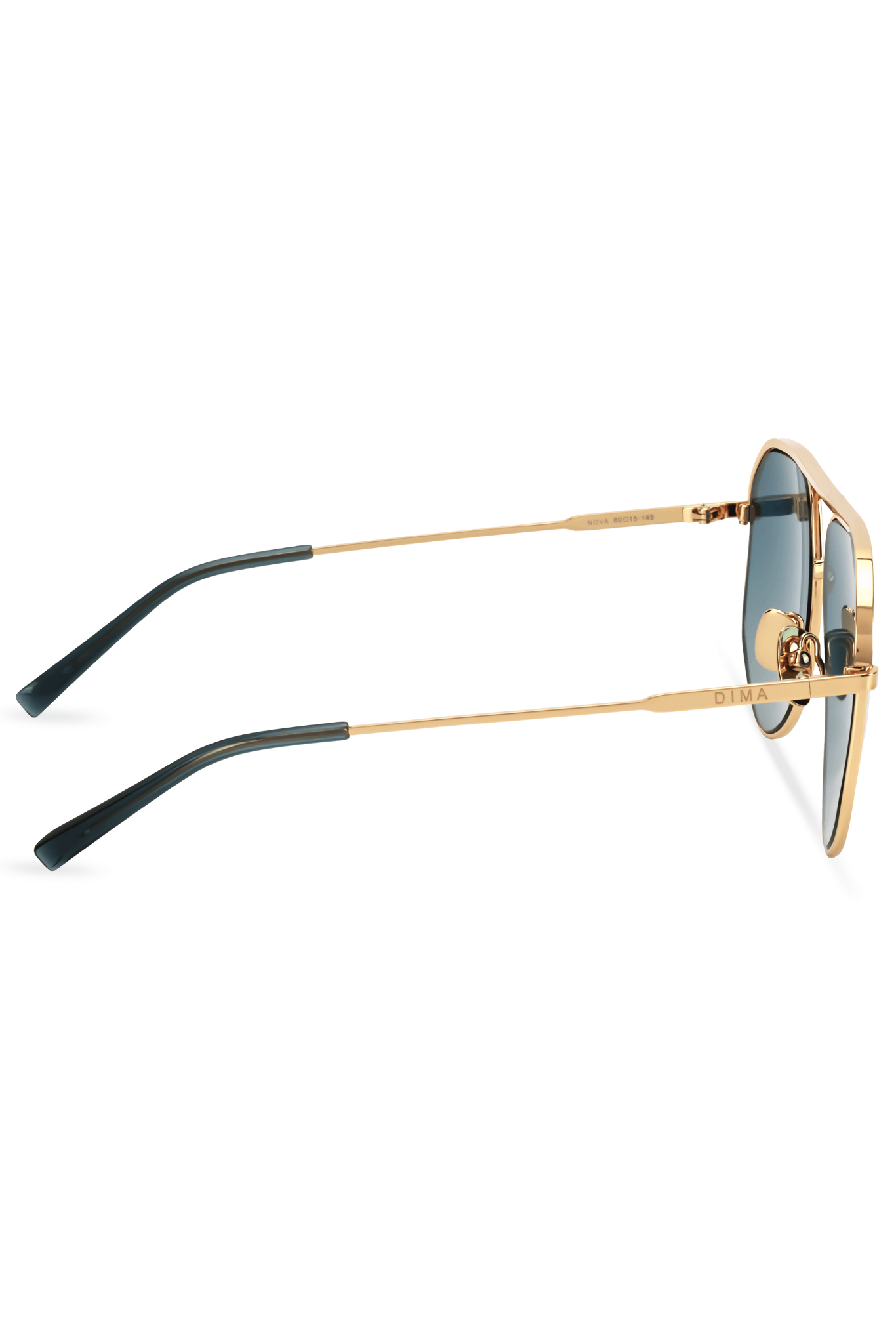 Dima Eyewear Nova Gold Dark Aqua Frame Aqua Gradient Lens 4
