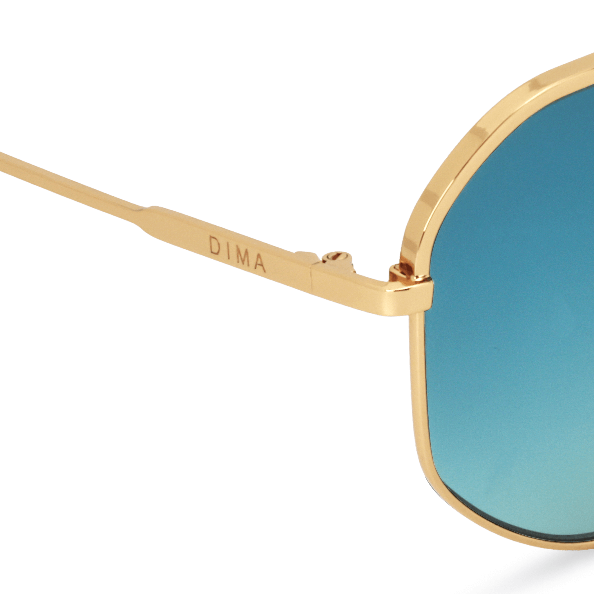 Dima Eyewear Nova Gold Dark Aqua Frame Aqua Gradient Lens 5