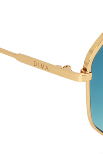 Dima Eyewear Nova Gold Dark Aqua Frame Aqua Gradient Lens 5