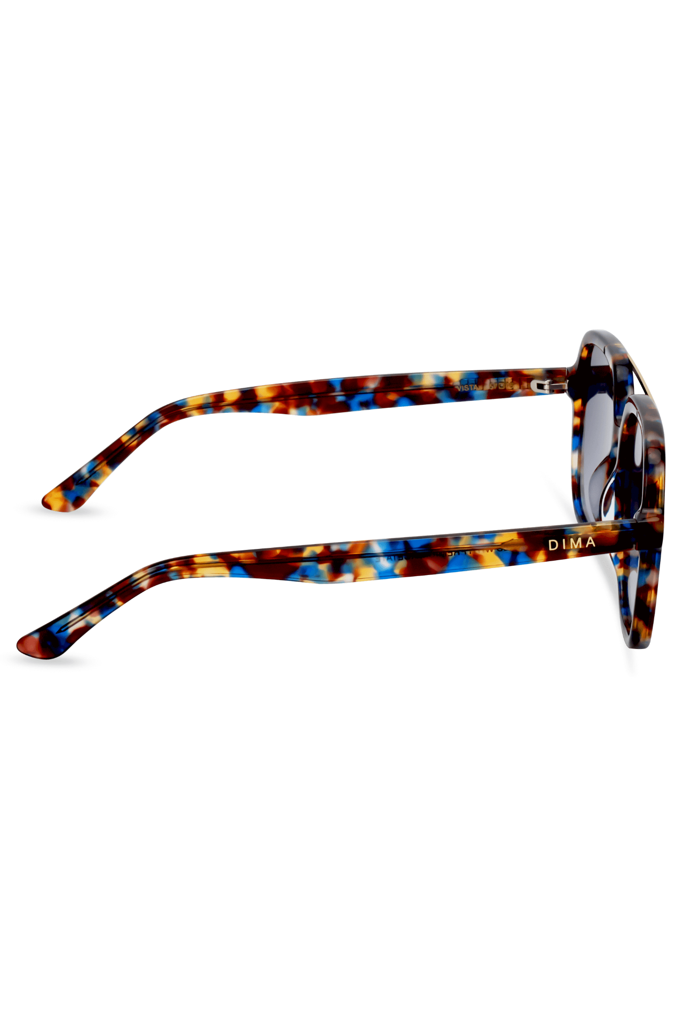 Dima Eyewear Vista Blue Tortoise Frame Dark Blue Gradient Lens  4