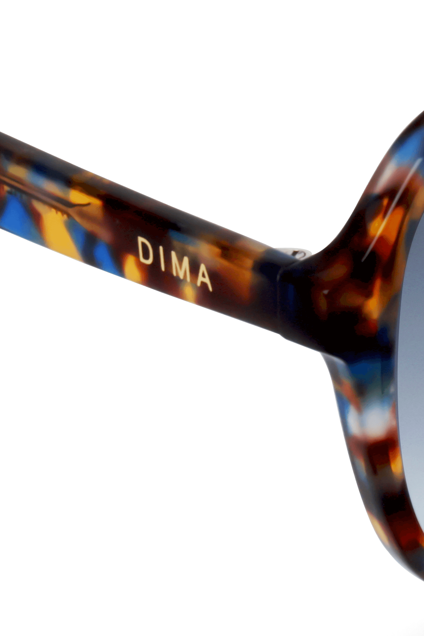 Dima Eyewear Vista Blue Tortoise Frame Dark Blue Gradient Lens  5