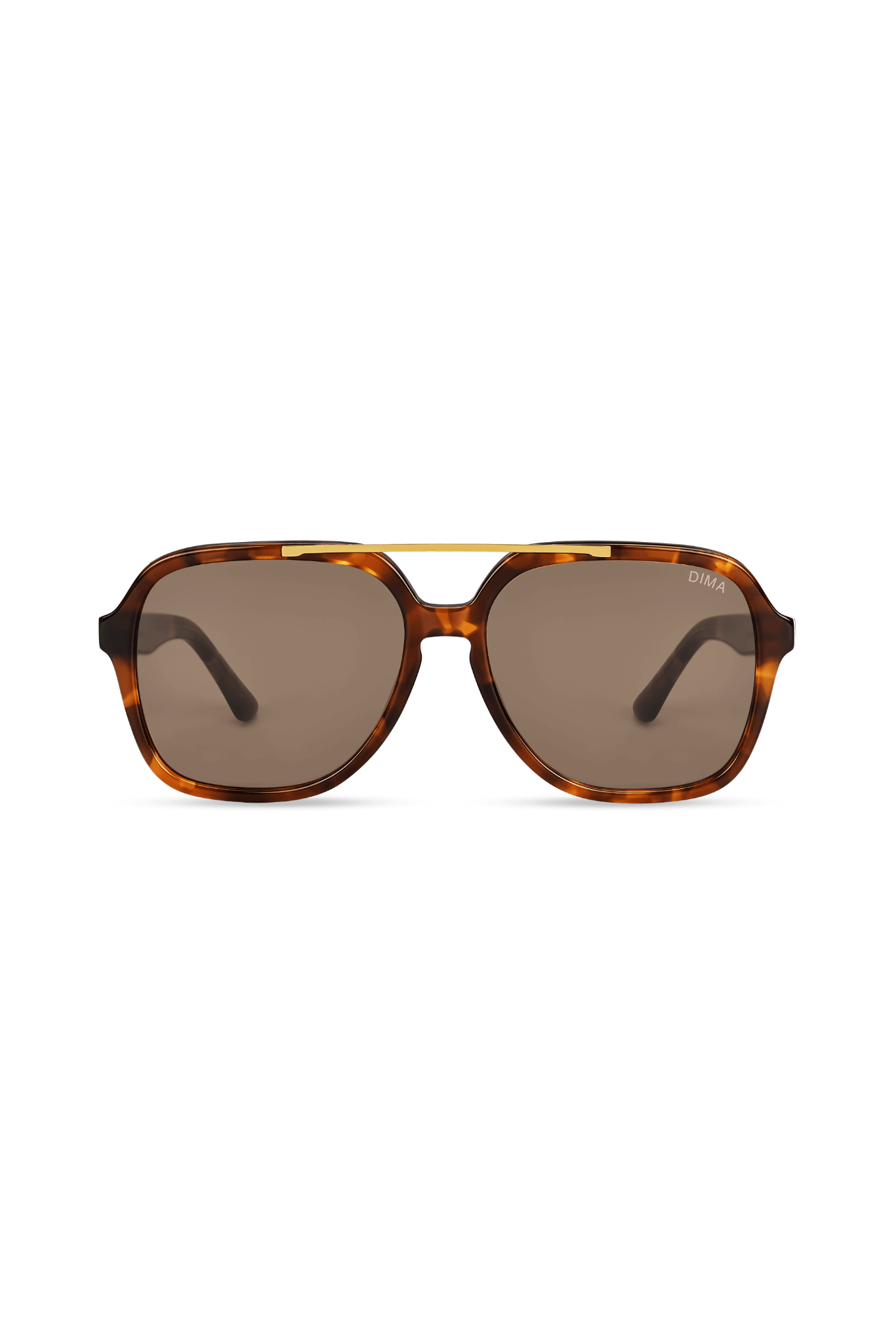 Dima Eyewear Vista Dark Tortoise Frame Brown Lens 1