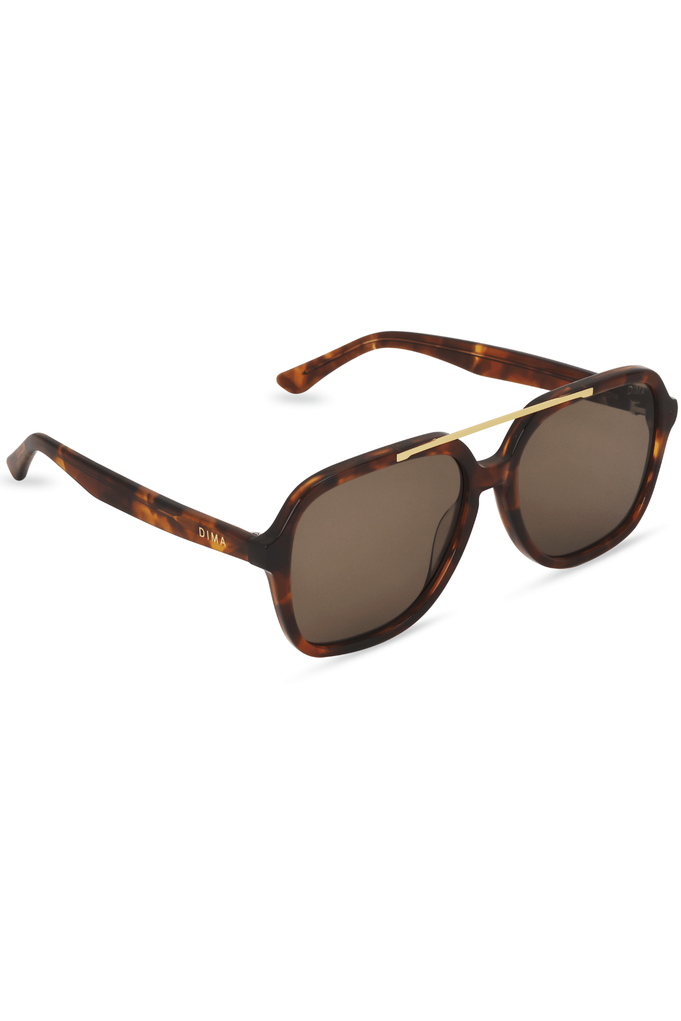 Dima Eyewear Vista Dark Tortoise Frame Brown Lens 3