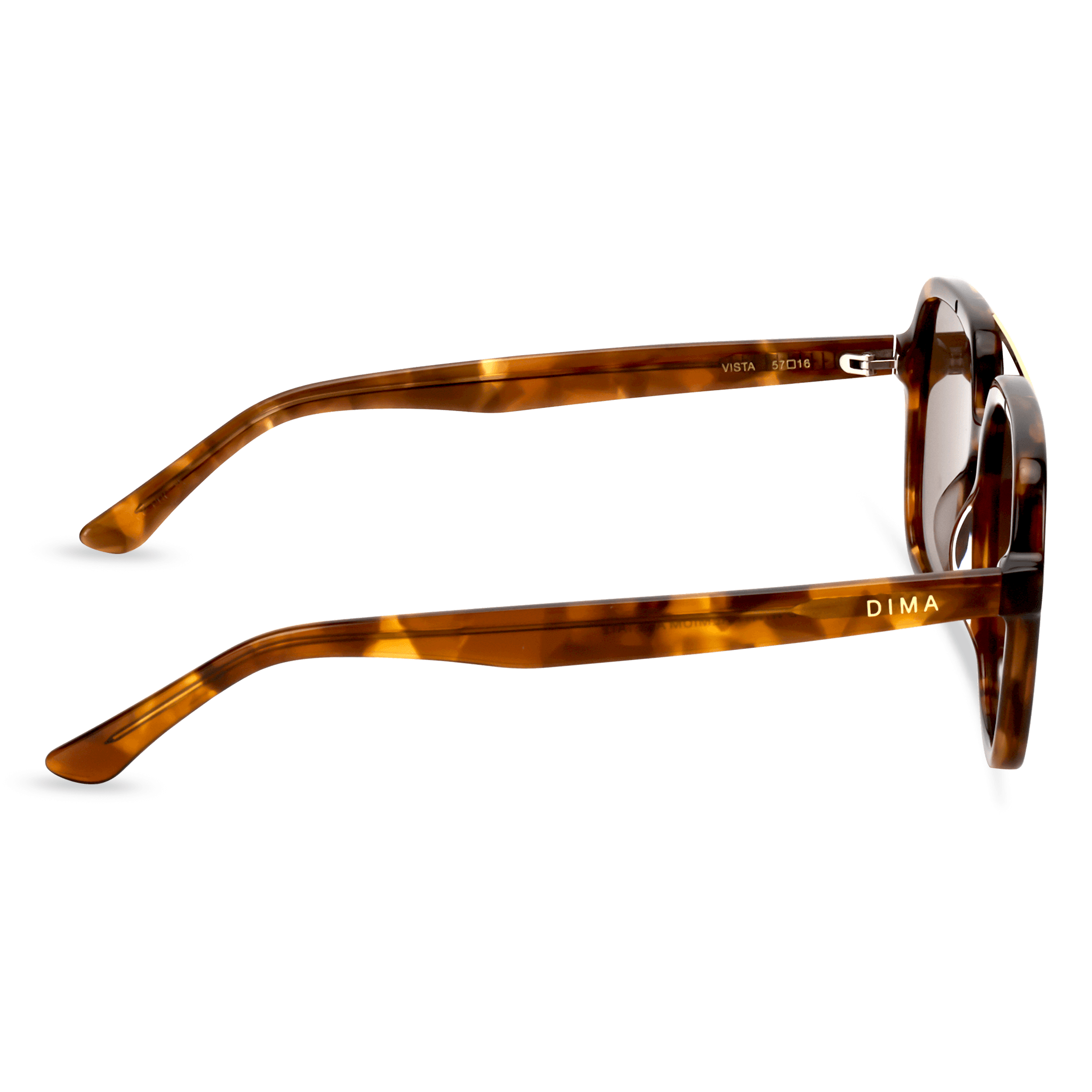 Dima Eyewear Vista Dark Tortoise Frame Brown Lens 4