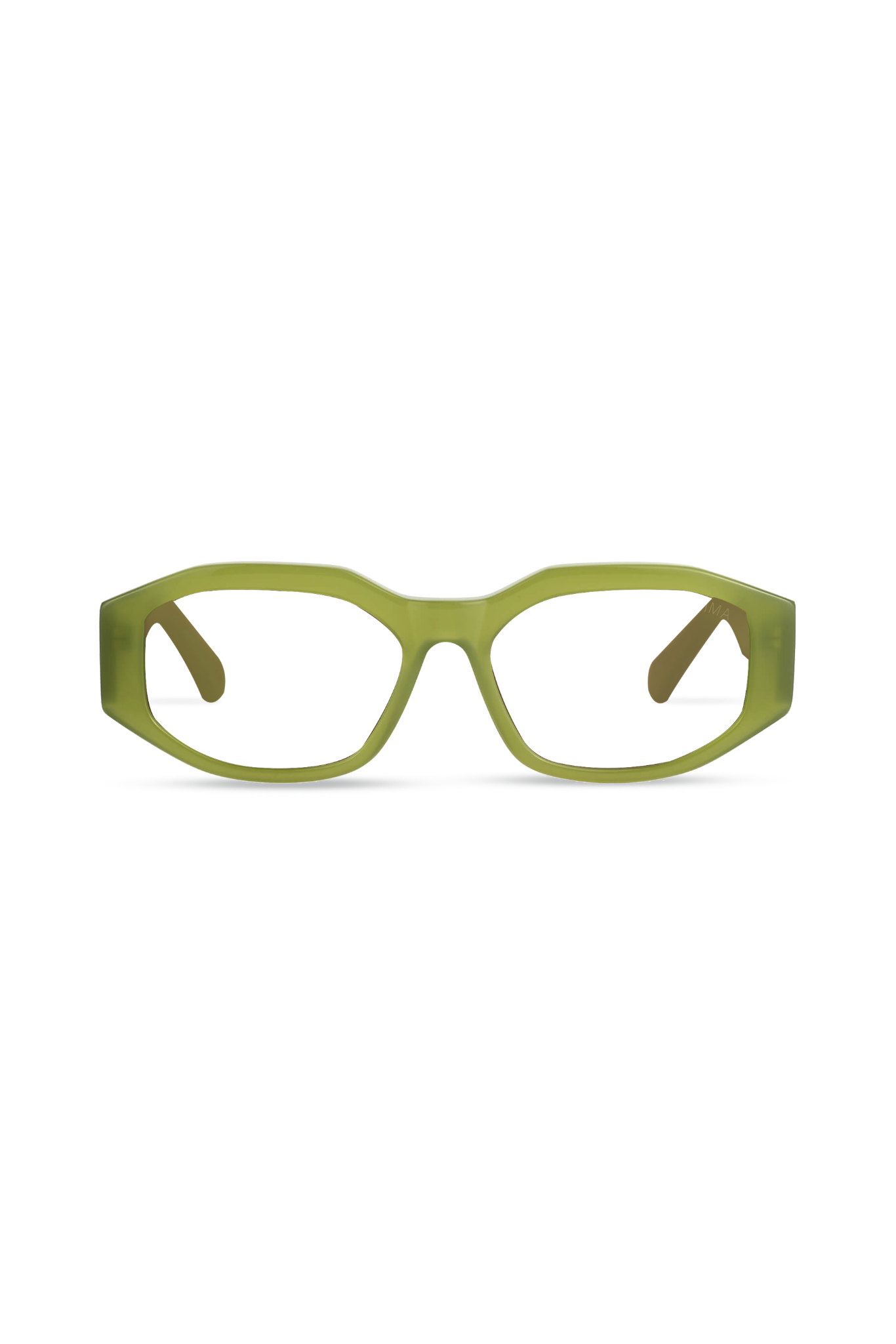 Fleur Milky Olive Frame Glasses