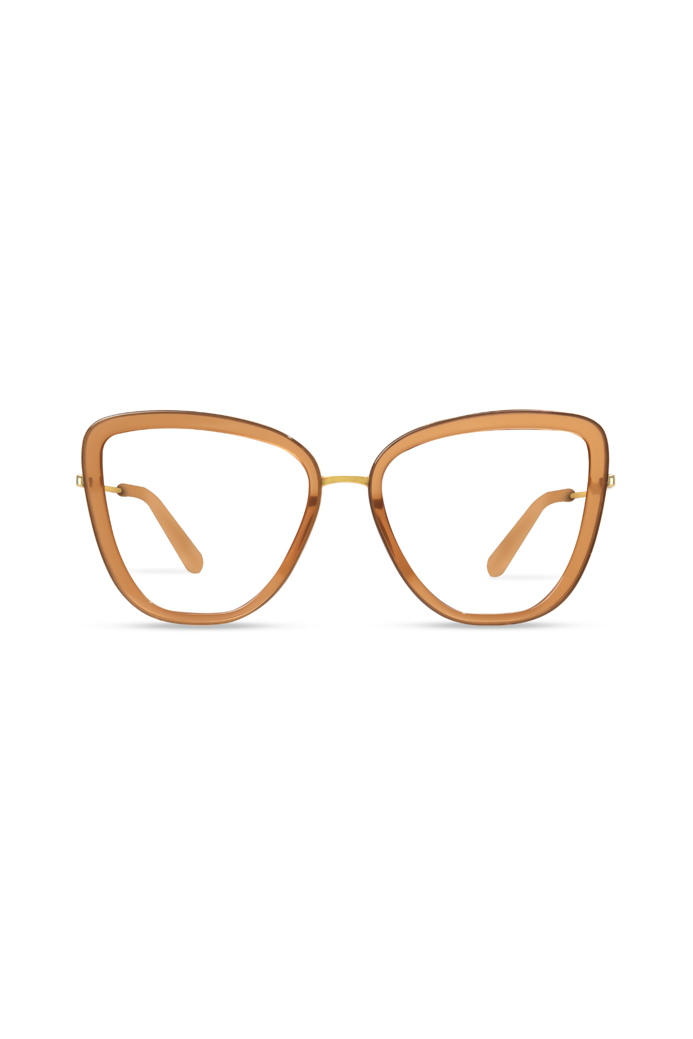Isla Gold/Crystal Brown Frame Glasses