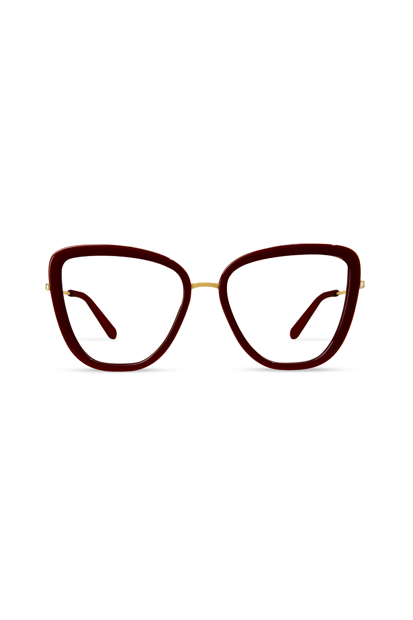 Isla Gold/Maroon Frame Glasses-image