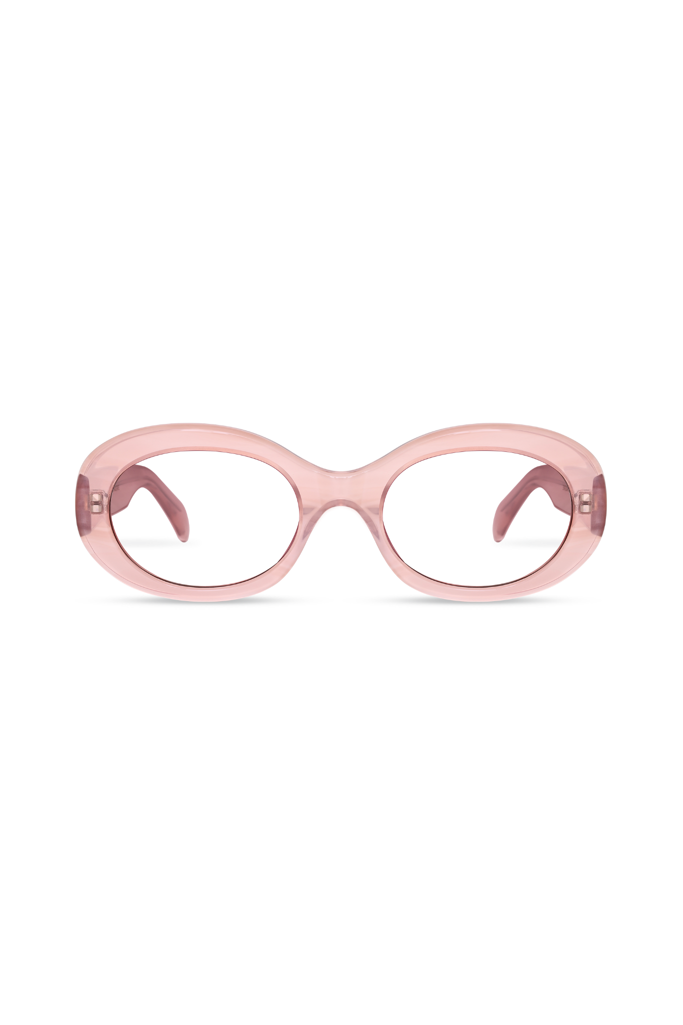 Kaia Crystal Pink Pearl Demi Frame Glasses-image