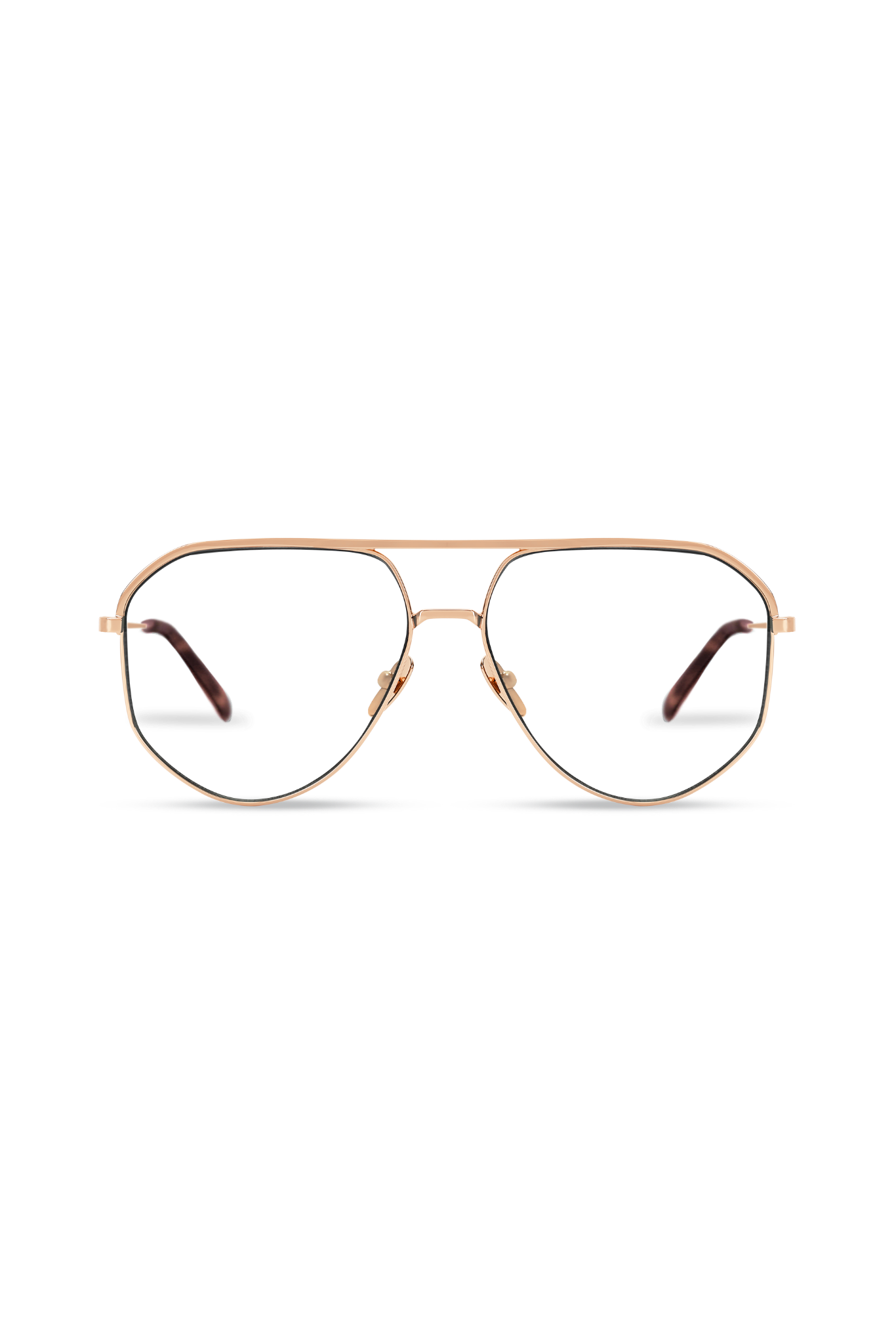 Nova Rose Gold/Pink Tortoise Frame Glasses-image