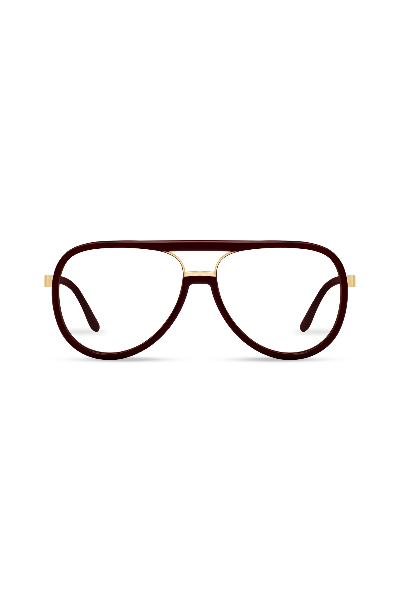 Orris Gold/Maroon Frame Glasses-image