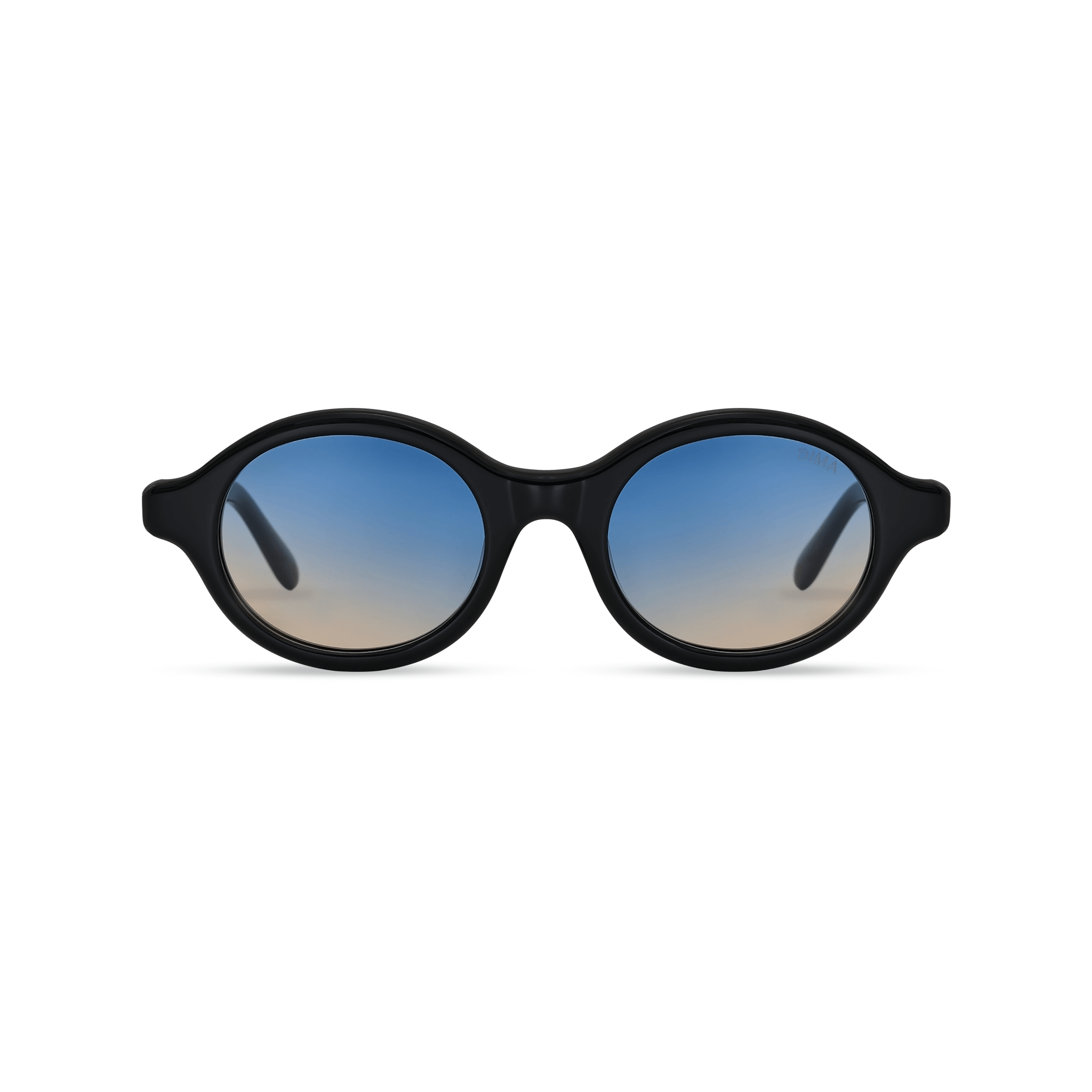 Dima Sunglasses Aila Black Frame Blue Yellow Faded Lens 1