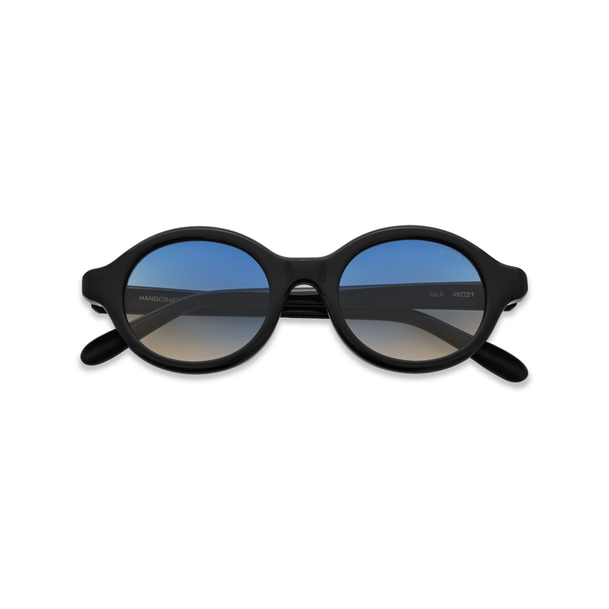 Dima Sunglasses Aila Black Frame Blue Yellow Faded Lens 2