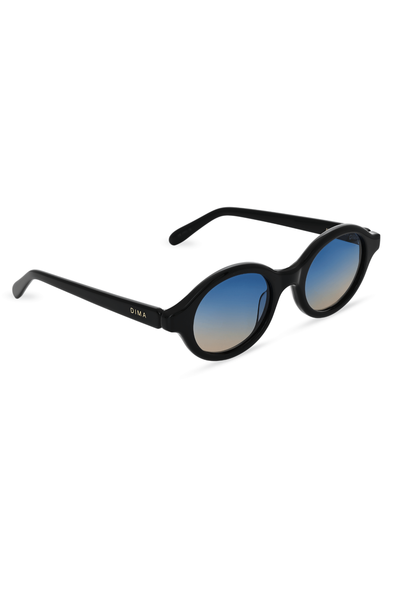 Dima Sunglasses Aila Black Frame Blue Yellow Faded Lens 3
