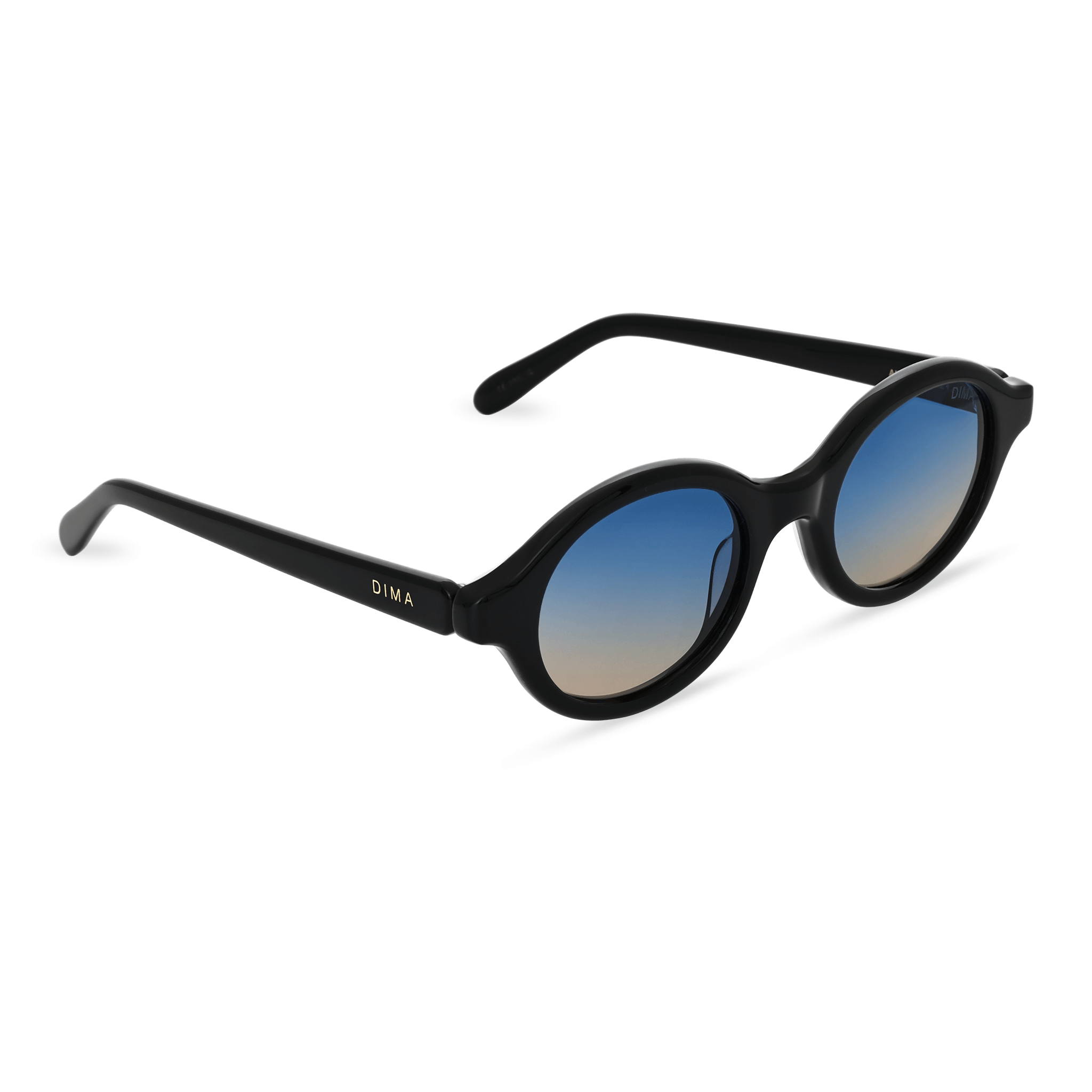 Dima Sunglasses Aila Black Frame Blue Yellow Faded Lens 3