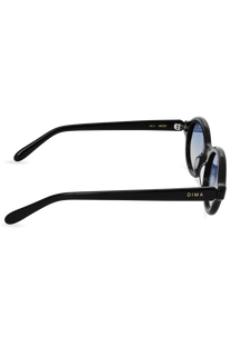 Dima Sunglasses Aila Black Frame Blue Yellow Faded Lens 4