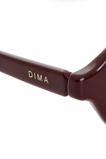 Dima Sunglasses Aila Burgundy Frame Grey Lens 5
