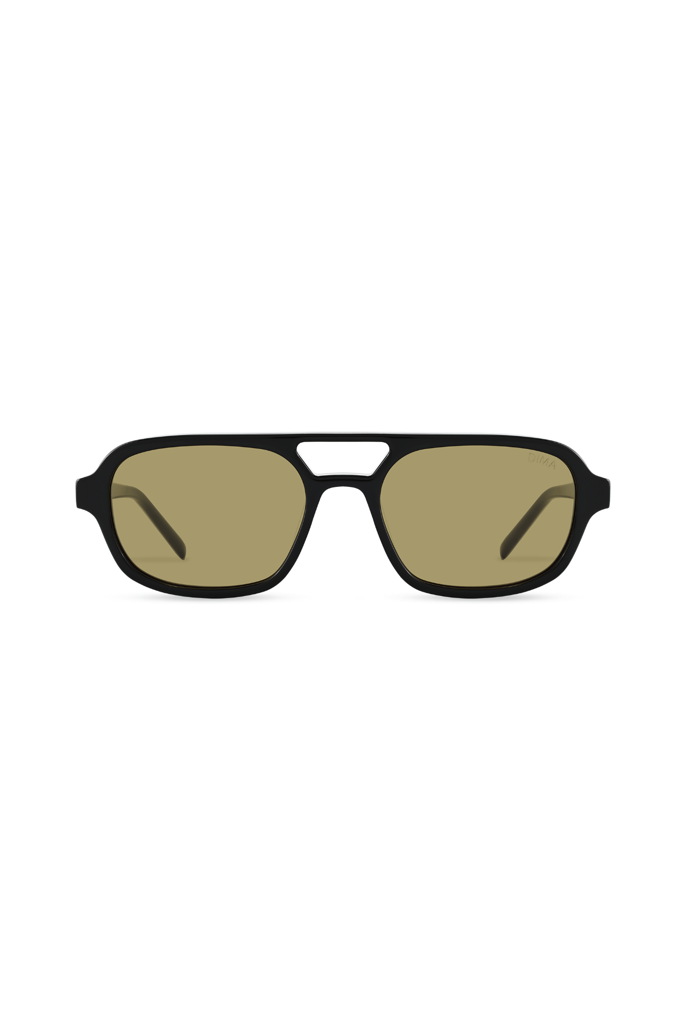 Dima Sunglasses Corey Black Frame Olive Lens 1