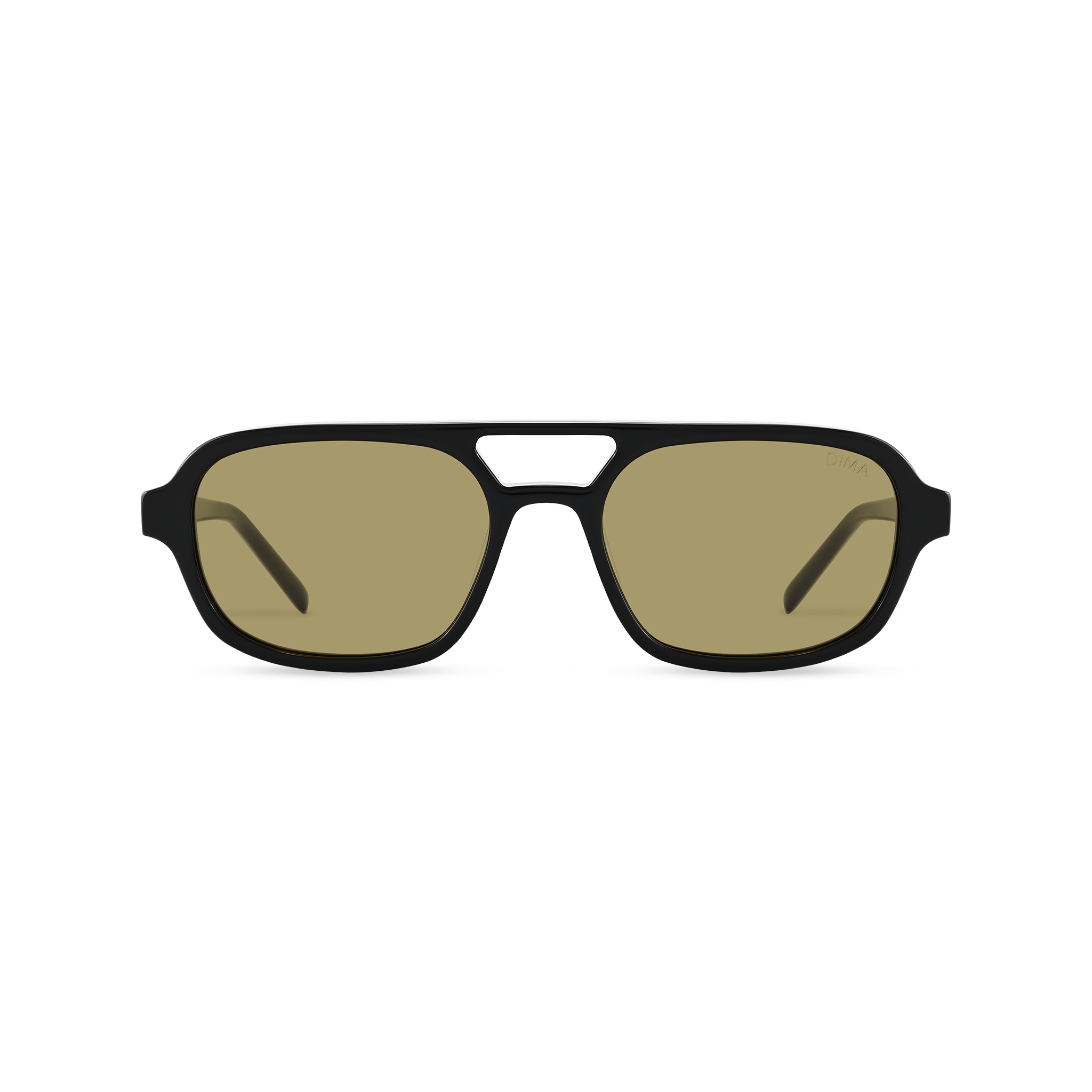 Dima Sunglasses Corey Black Frame Olive Lens 1