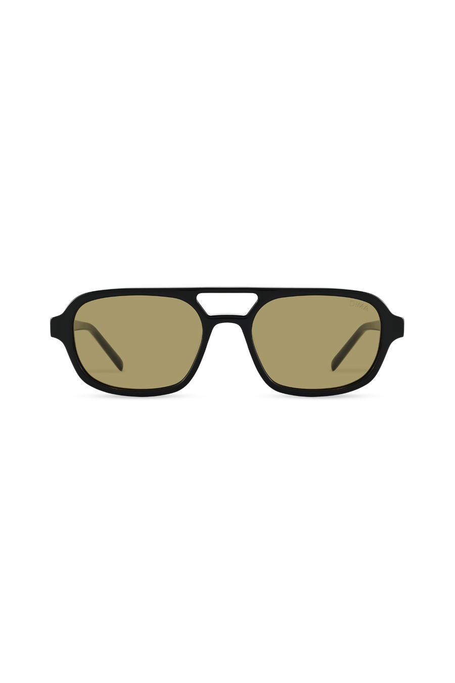 Dima Sunglasses Corey Black Frame Olive Lens 1