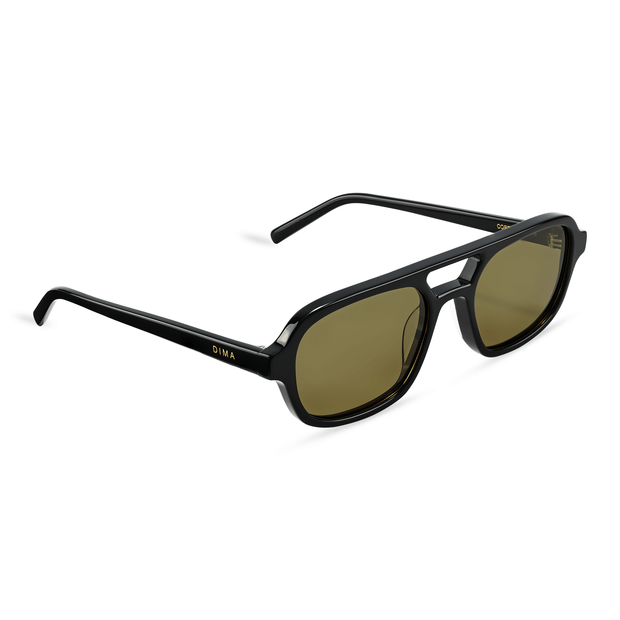 Dima Sunglasses Corey Black Frame Olive Lens 3