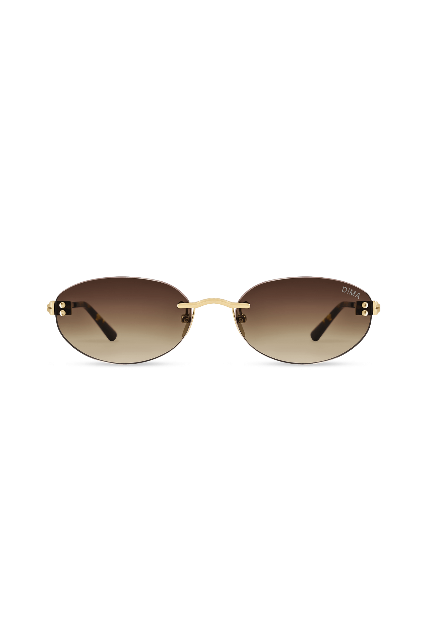 Dima Sunglasses Elara Gold/Dark Tortoise Frame Brown Gradient Lens 1
