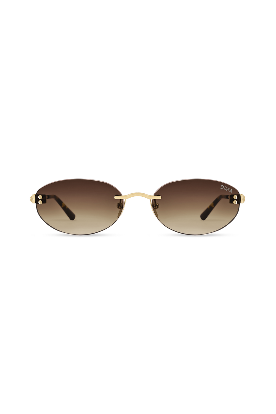 Dima Sunglasses Elara Gold/Dark Tortoise Frame Brown Gradient Lens 1