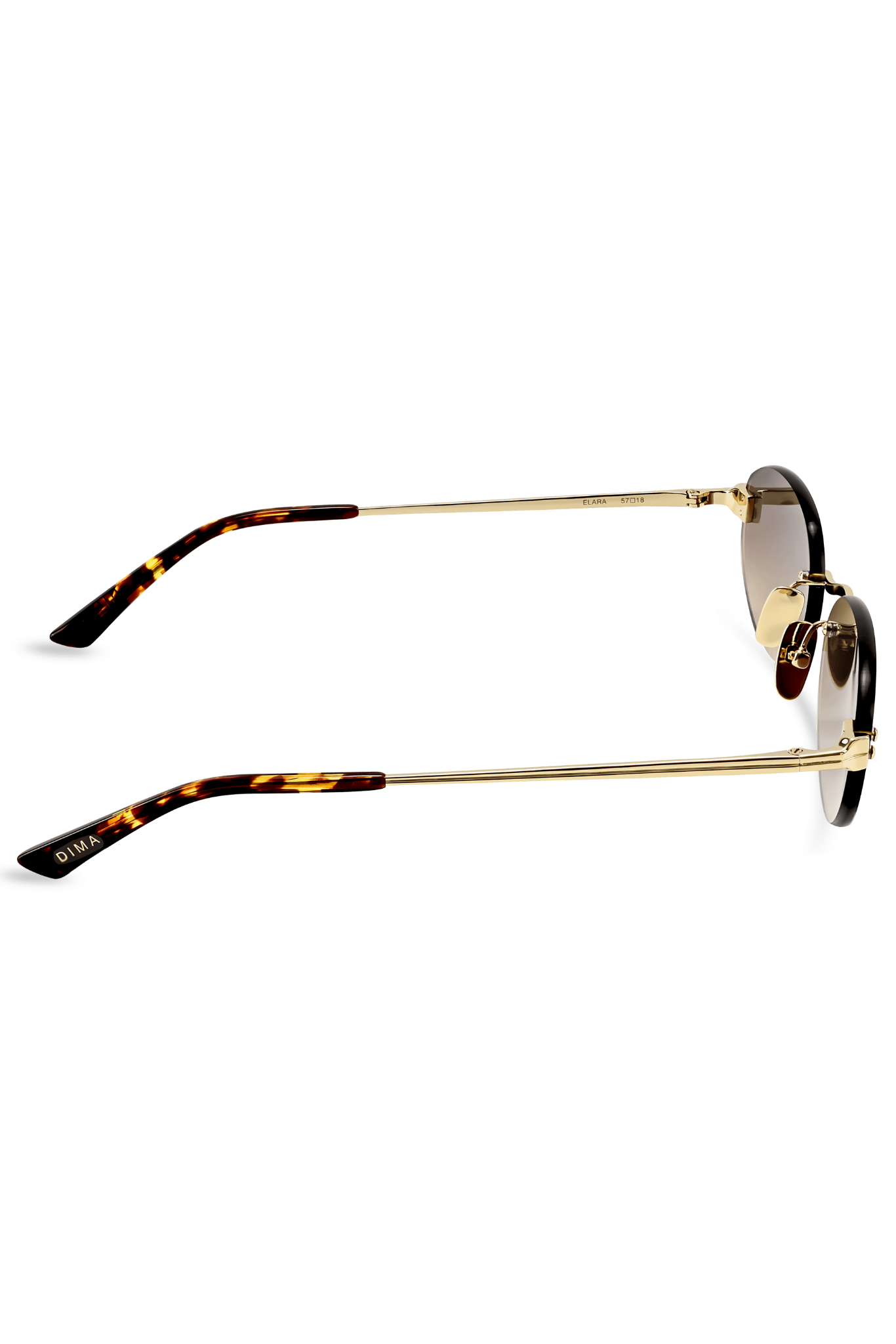 Dima Sunglasses Elara Gold/Dark Tortoise Frame Brown Gradient Lens 4