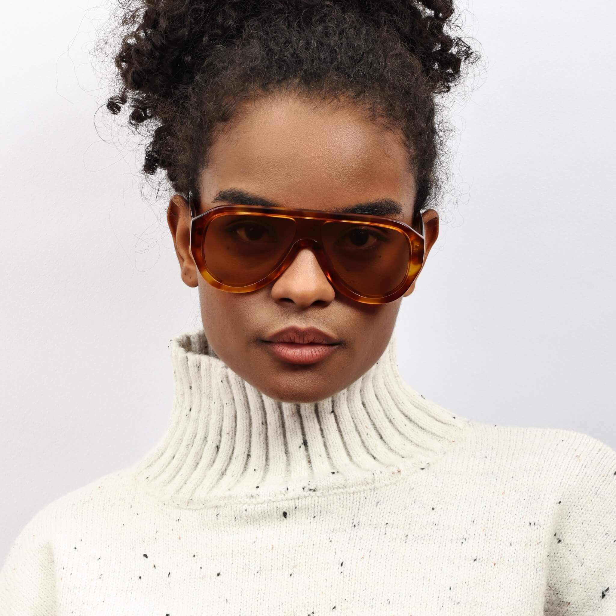 Dima Sunglasses Havana Frame Brown Lens Show 1