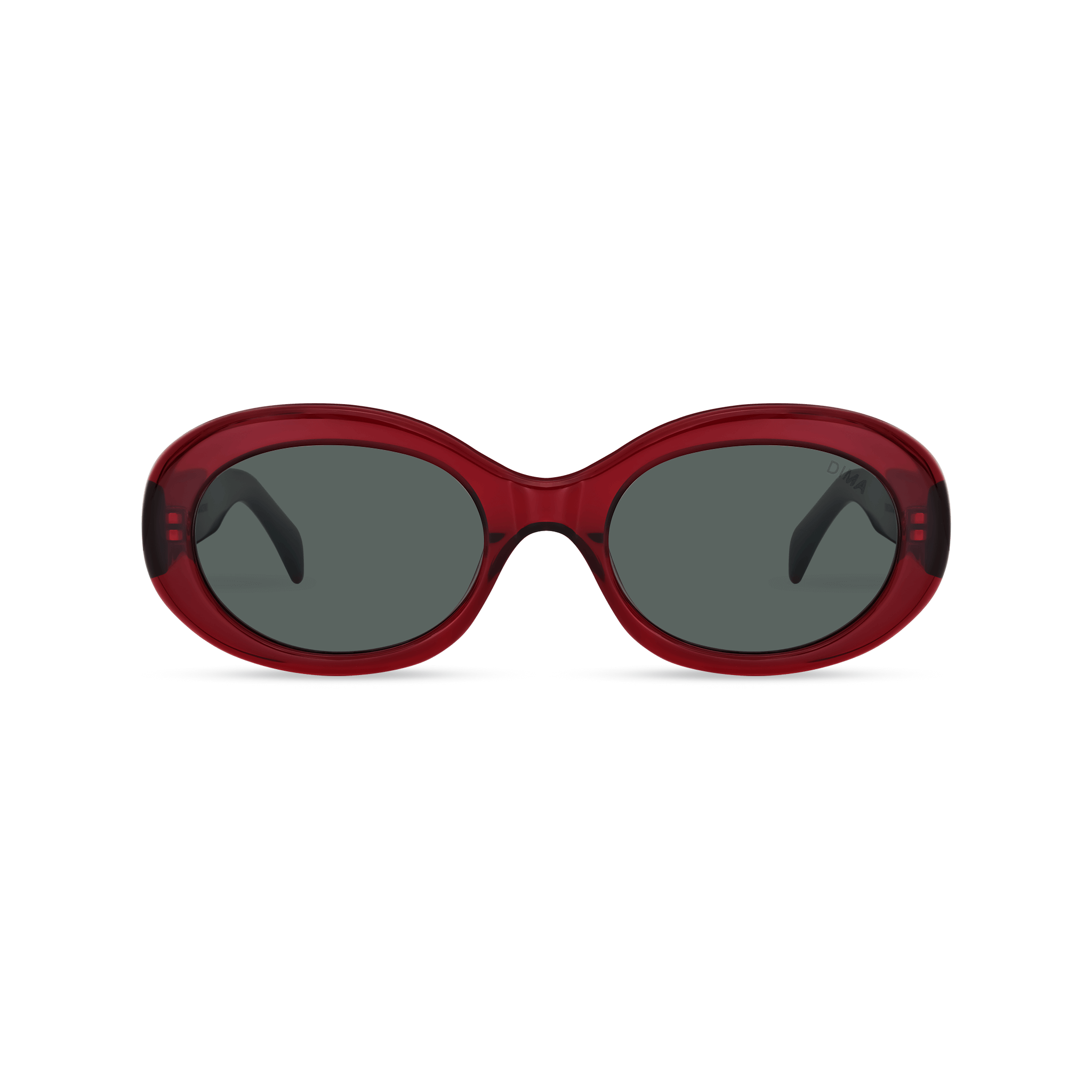Dima Sunglasses Kaia Crystal Red Frame Grey Lens 1