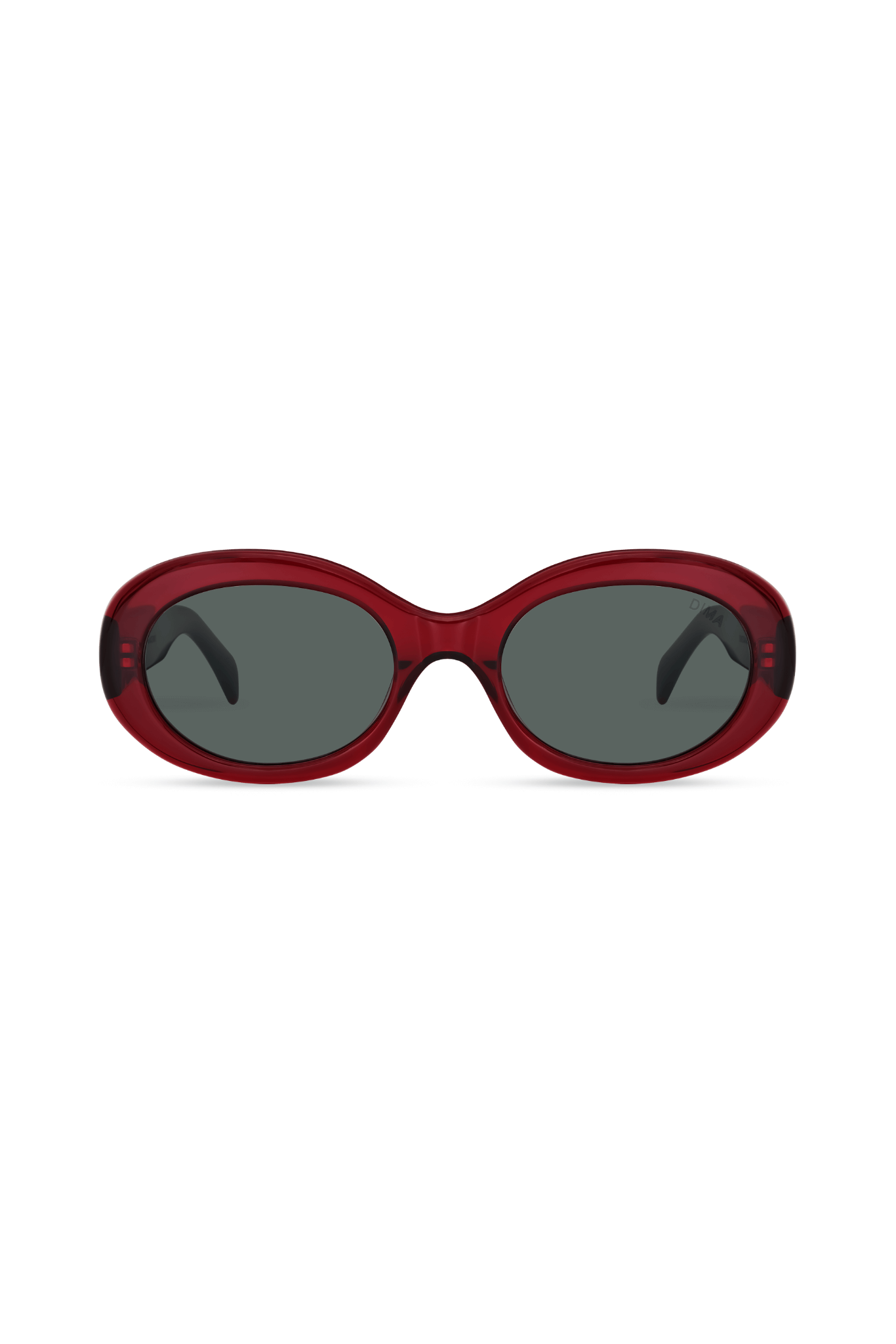 Dima Sunglasses Kaia Crystal Red Frame Grey Lens 1