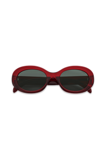 Dima Sunglasses Kaia Crystal Red Frame Grey Lens 2
