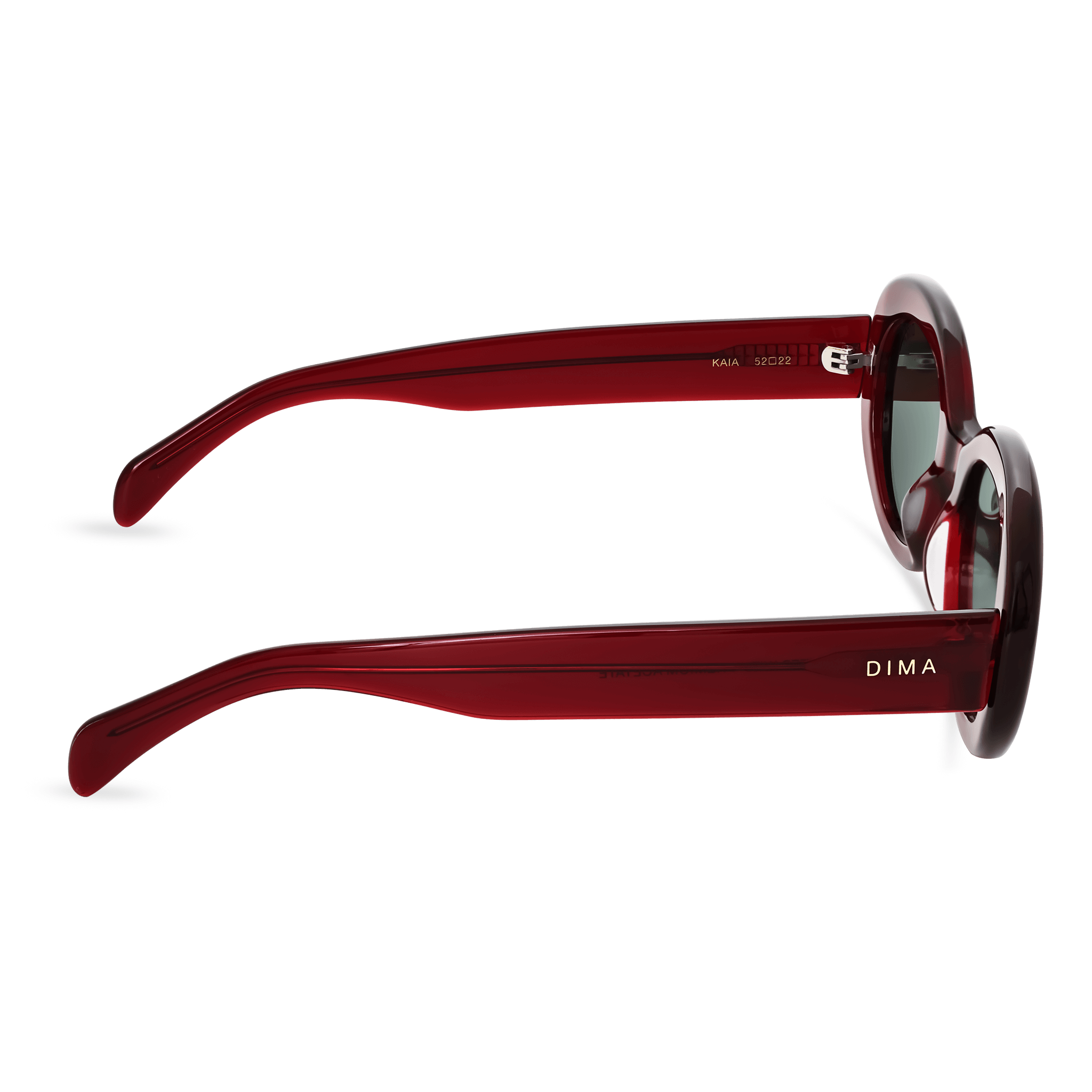 Dima Sunglasses Kaia Crystal Red Frame Grey Lens 4