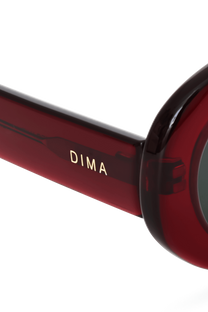 Dima Sunglasses Kaia Crystal Red Frame Grey Lens 5
