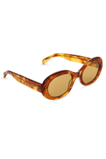 Dima Sunglasses Kaia Light Amber Tortoise Frame Yellow Lens 3
