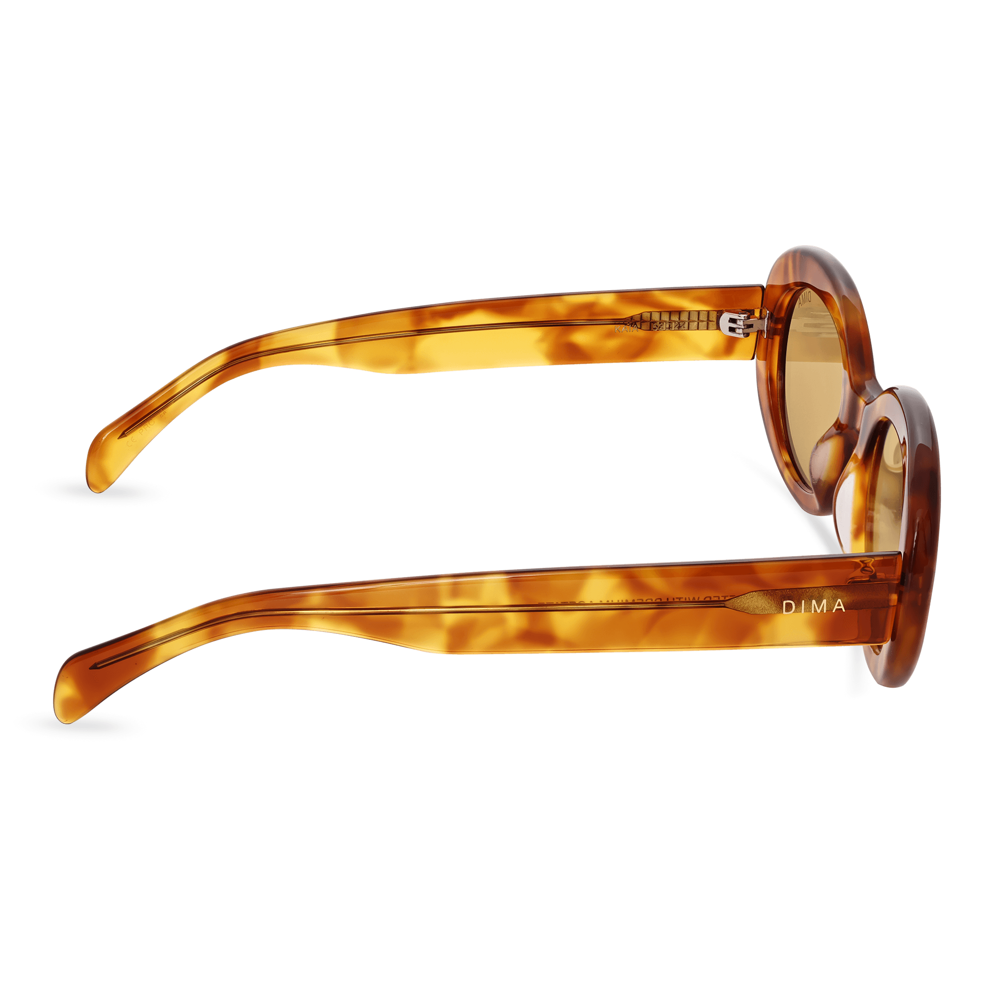 Dima Sunglasses Kaia Light Amber Tortoise Frame Yellow Lens 4
