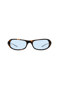 Dima Sunglasses Linea Dark Tortoise Frame Light Blue Lens 1