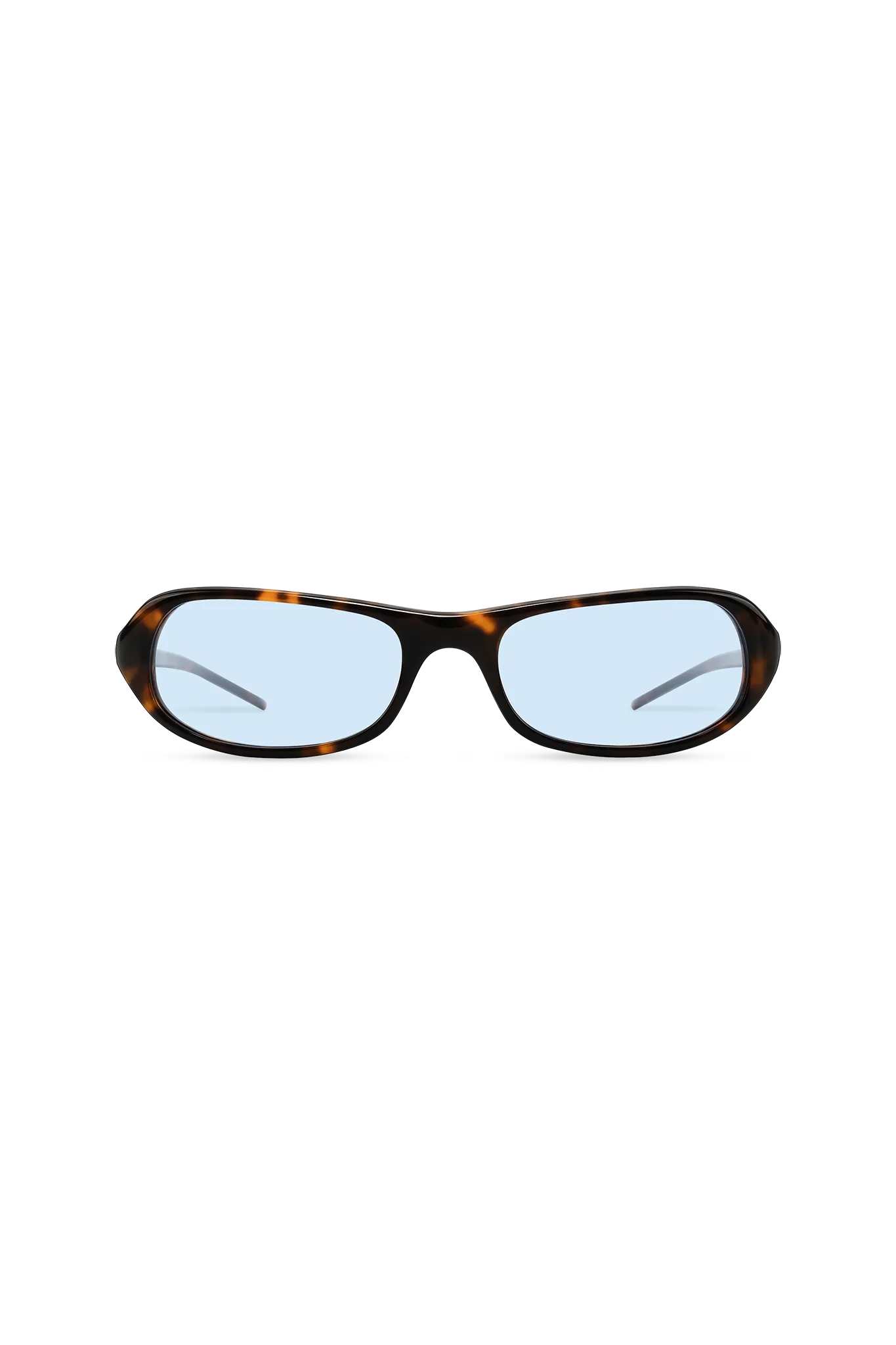 Dima Sunglasses Linea Dark Tortoise Frame Light Blue Lens 1