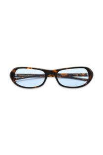 Dima Sunglasses Linea Dark Tortoise Frame Light Blue Lens 2