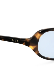 Dima Sunglasses Linea Dark Tortoise Frame Light Blue Lens 5