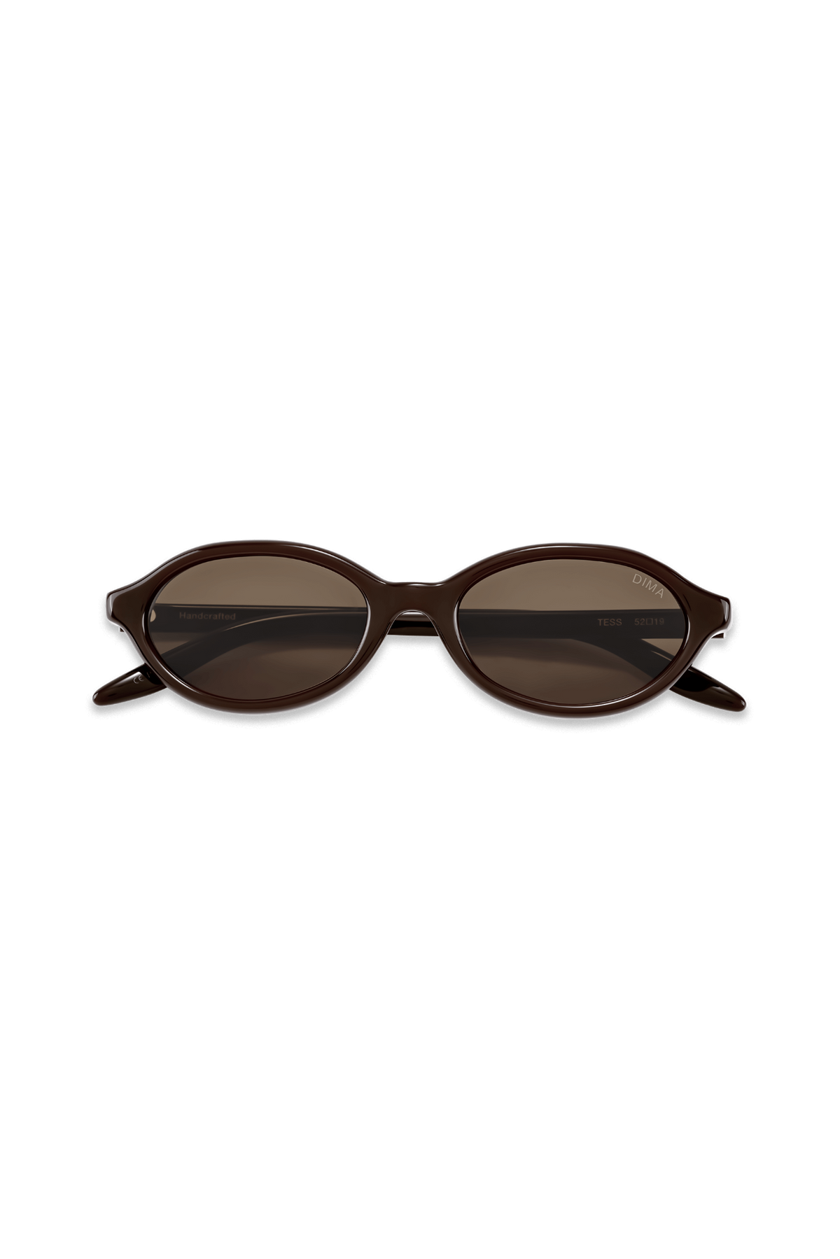 Tess Small Brown Oval Sunglasses - Brown Lens | DIMA Eyewear – DIMA EYEWEAR