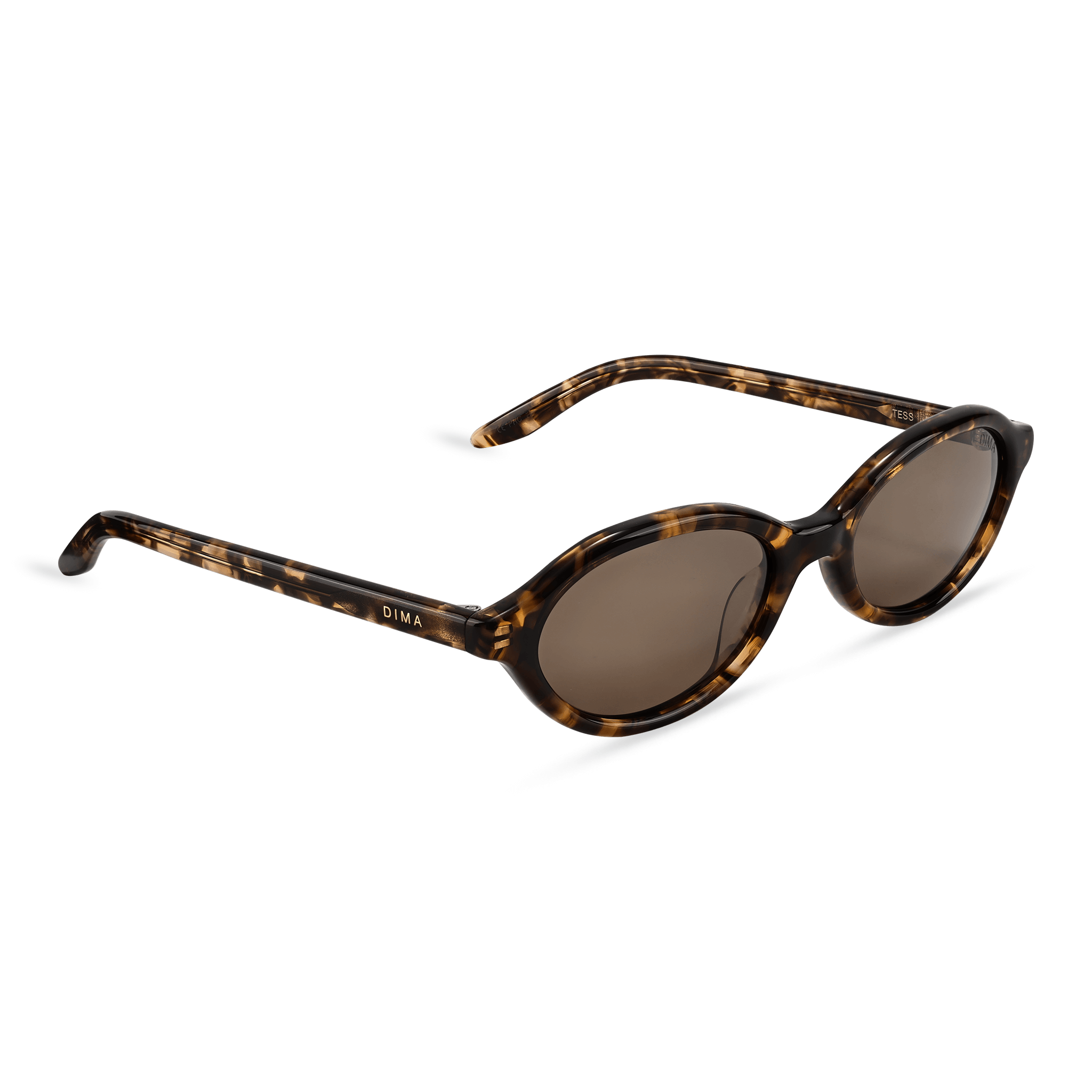 Dima Sunglasses Tess Dark Amber Tortoise Frame Brown Lens 3