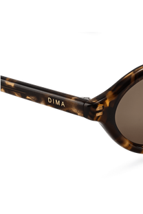 Dima Sunglasses Tess Dark Amber Tortoise Frame Brown Lens 5