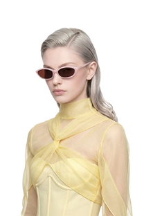 Dima's Dina series of pink sunglasses highlight a woman's elegant, retro charm.