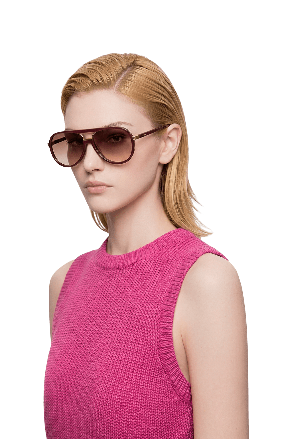 Dima orris gold maroon aviator sunglasses radiate confident feminine grace