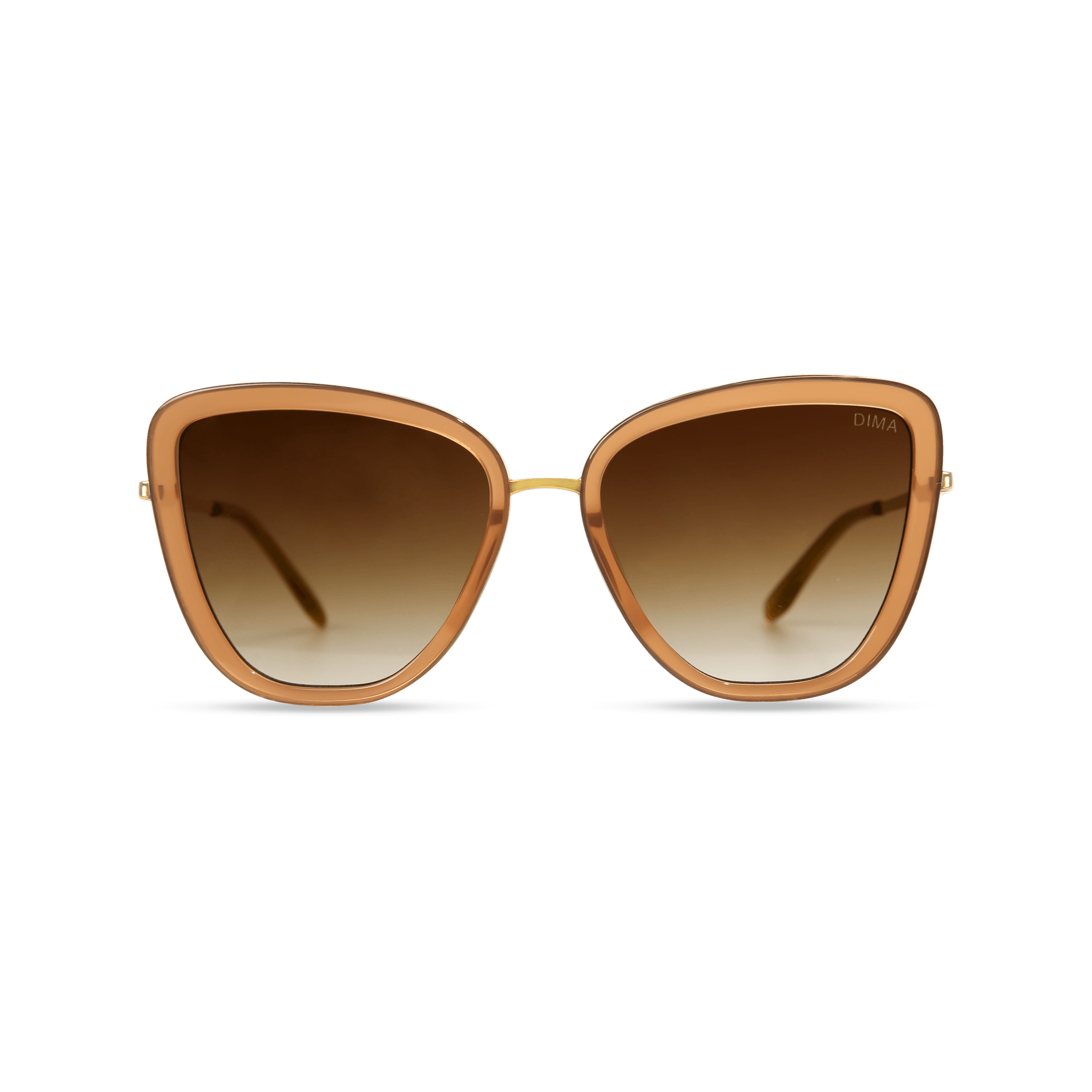 dima sunglass Isla gold crystal brown frame brown gradient lens 1