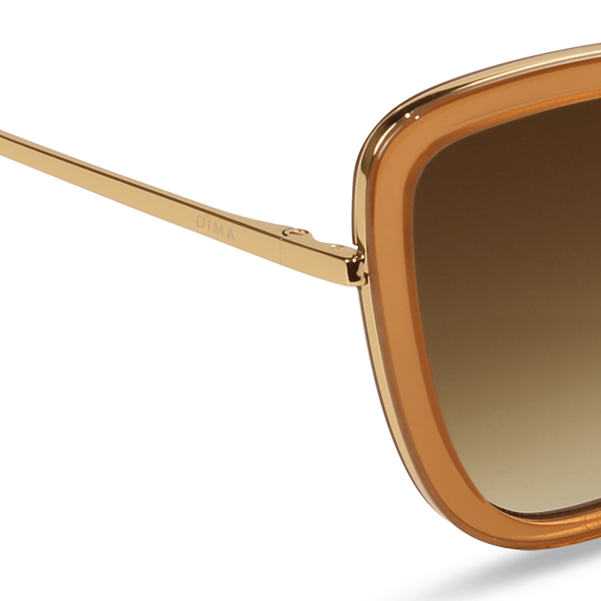dima sunglass Isla gold crystal brown frame brown gradient lens 4