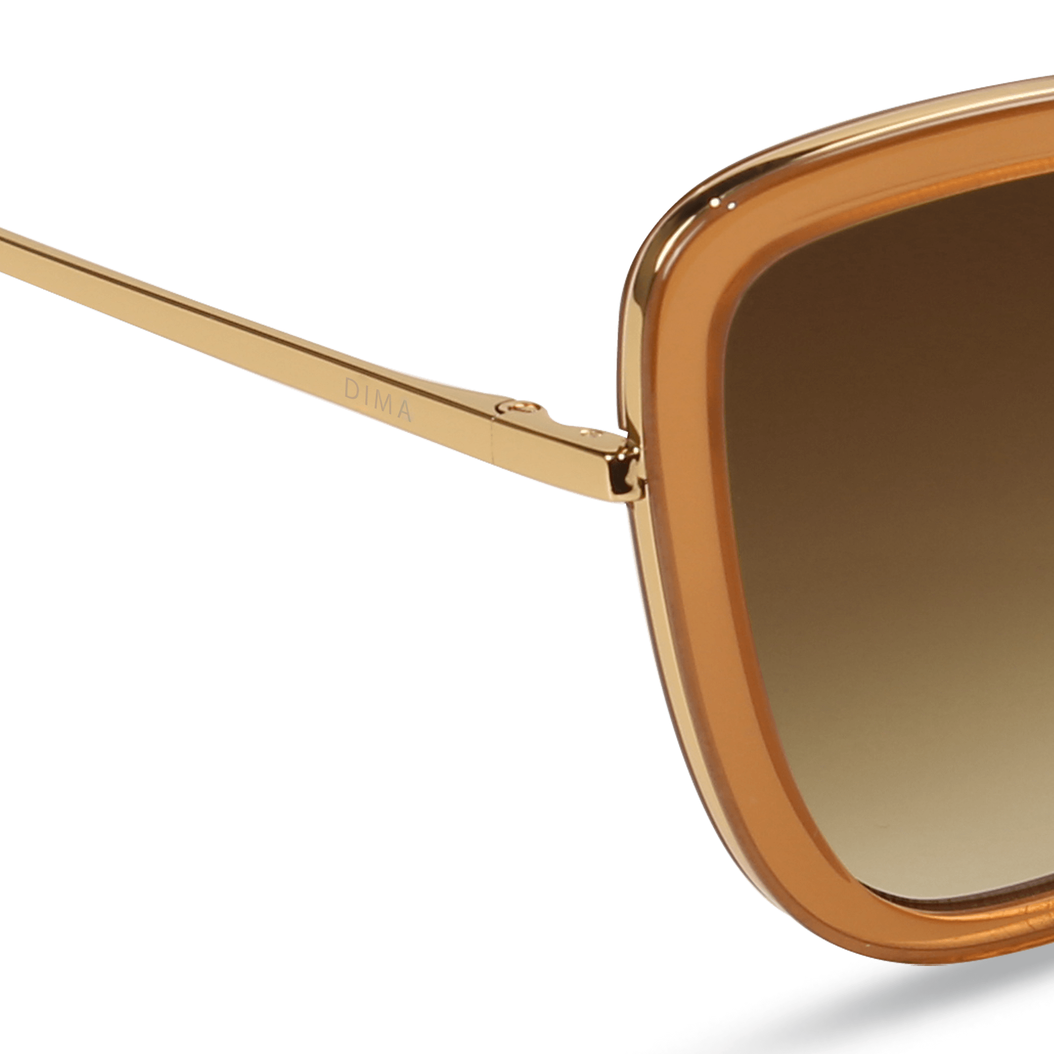 dima sunglass Isla gold crystal brown frame brown gradient lens 4