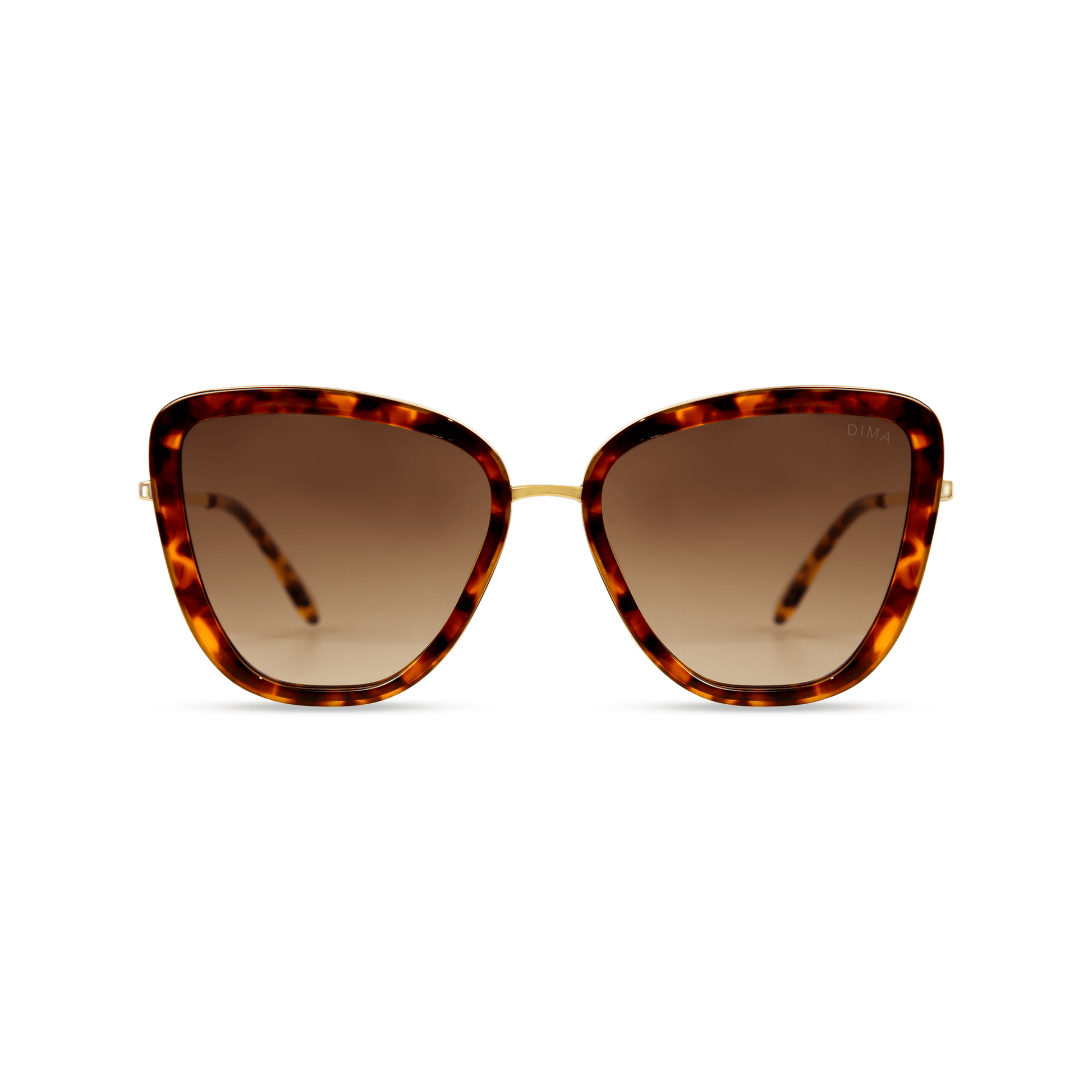 dima sunglass Isla gold dark tortoise frame brown gradient lens 1