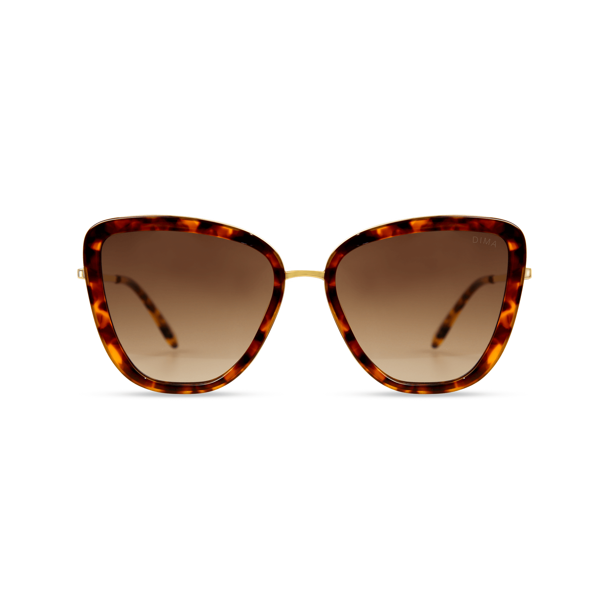 dima sunglass Isla gold dark tortoise frame brown gradient lens 1