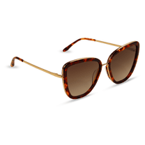 dima sunglass Isla gold dark tortoise frame brown gradient lens 2